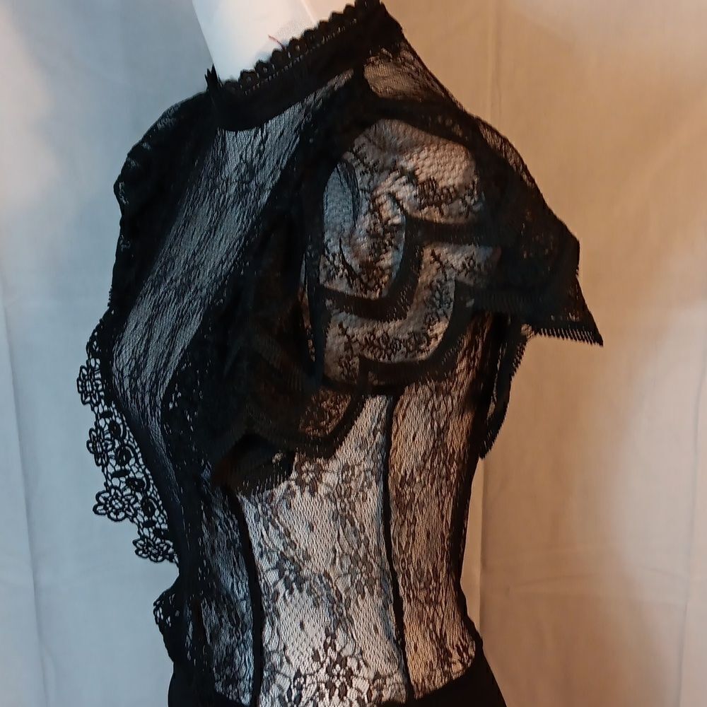 Haute Monde Lace High Neck Body Suit - Picture 5 of 7